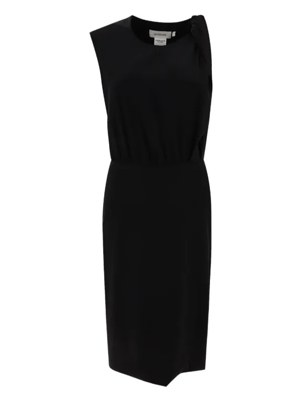 Sportmax Twisted-detail Sleeveless Dress in Black