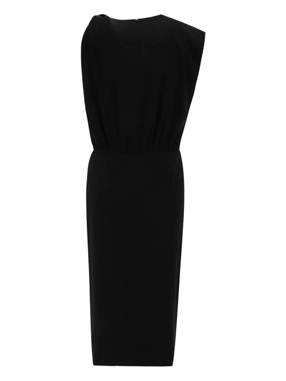 Sportmax Mouwloze jurk met gedraaid detail - Zwart