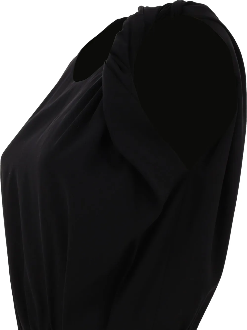 Sportmax Mouwloze jurk met gedraaid detail Zwart