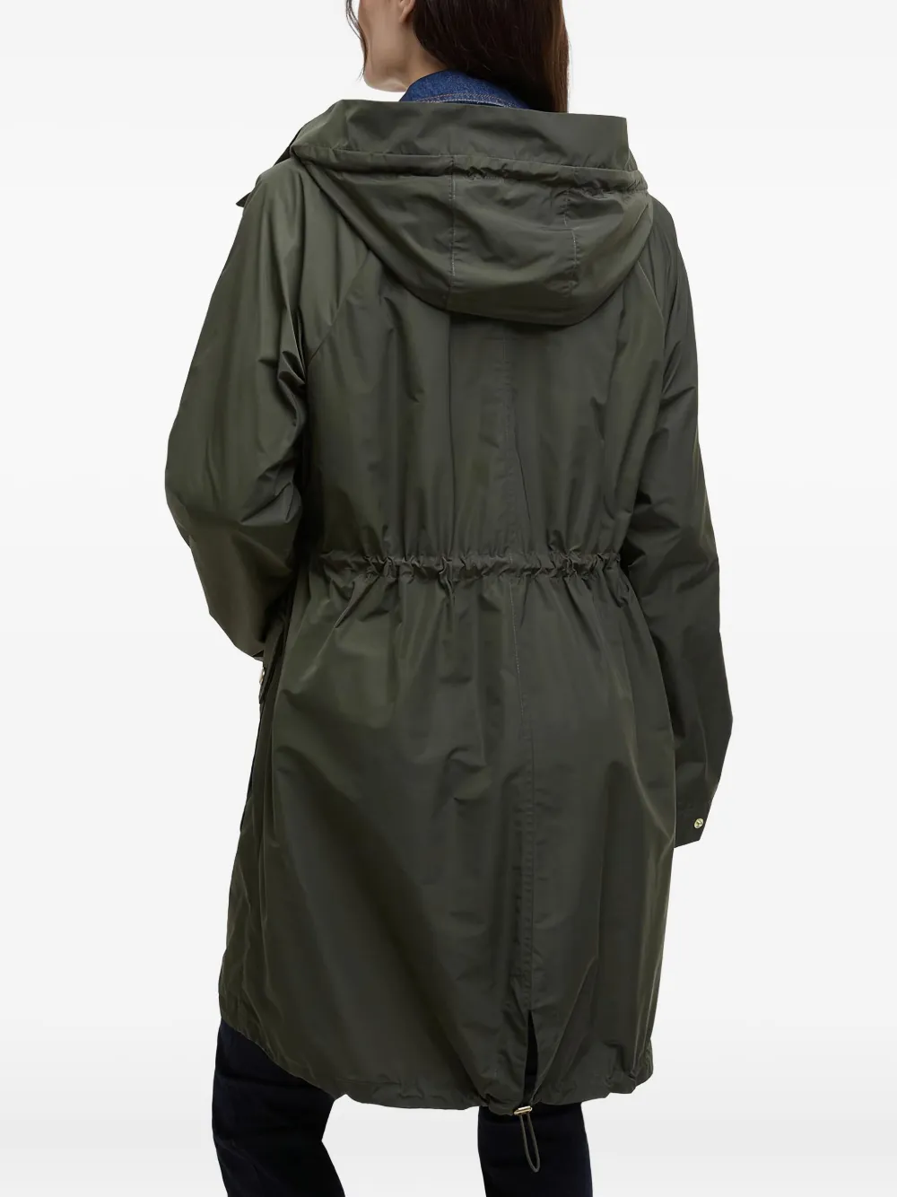 Barbour Parka met trekkoordtaille en capuchon Groen