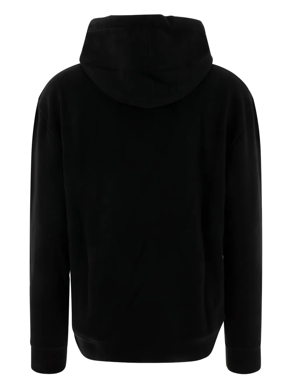 Saint Laurent logo-embroidered hoodie Zwart