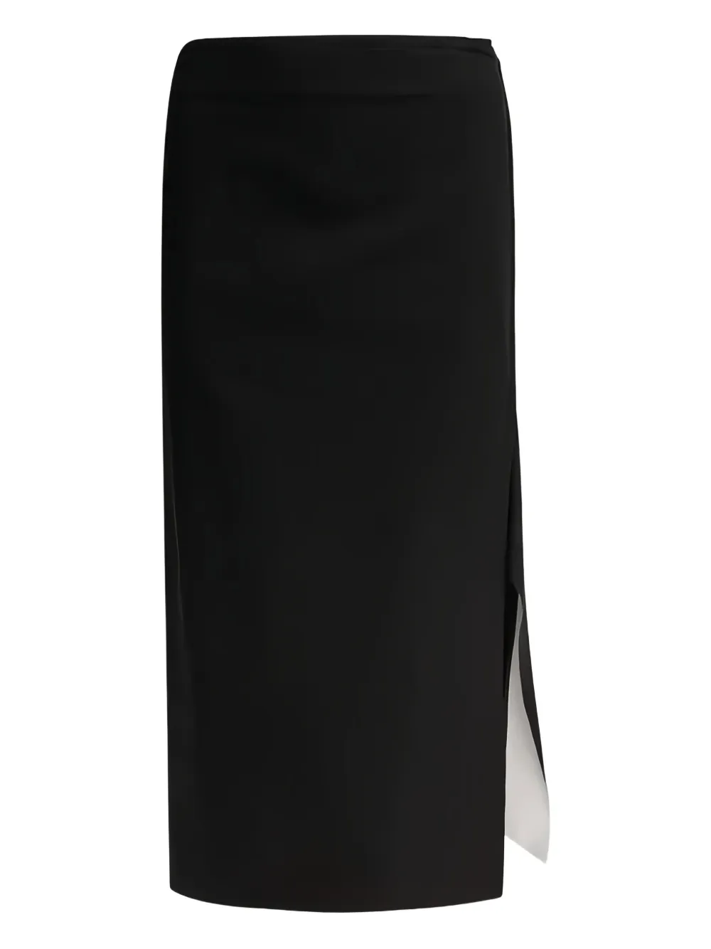 Max Mara Side-split Midi Skirt In Black