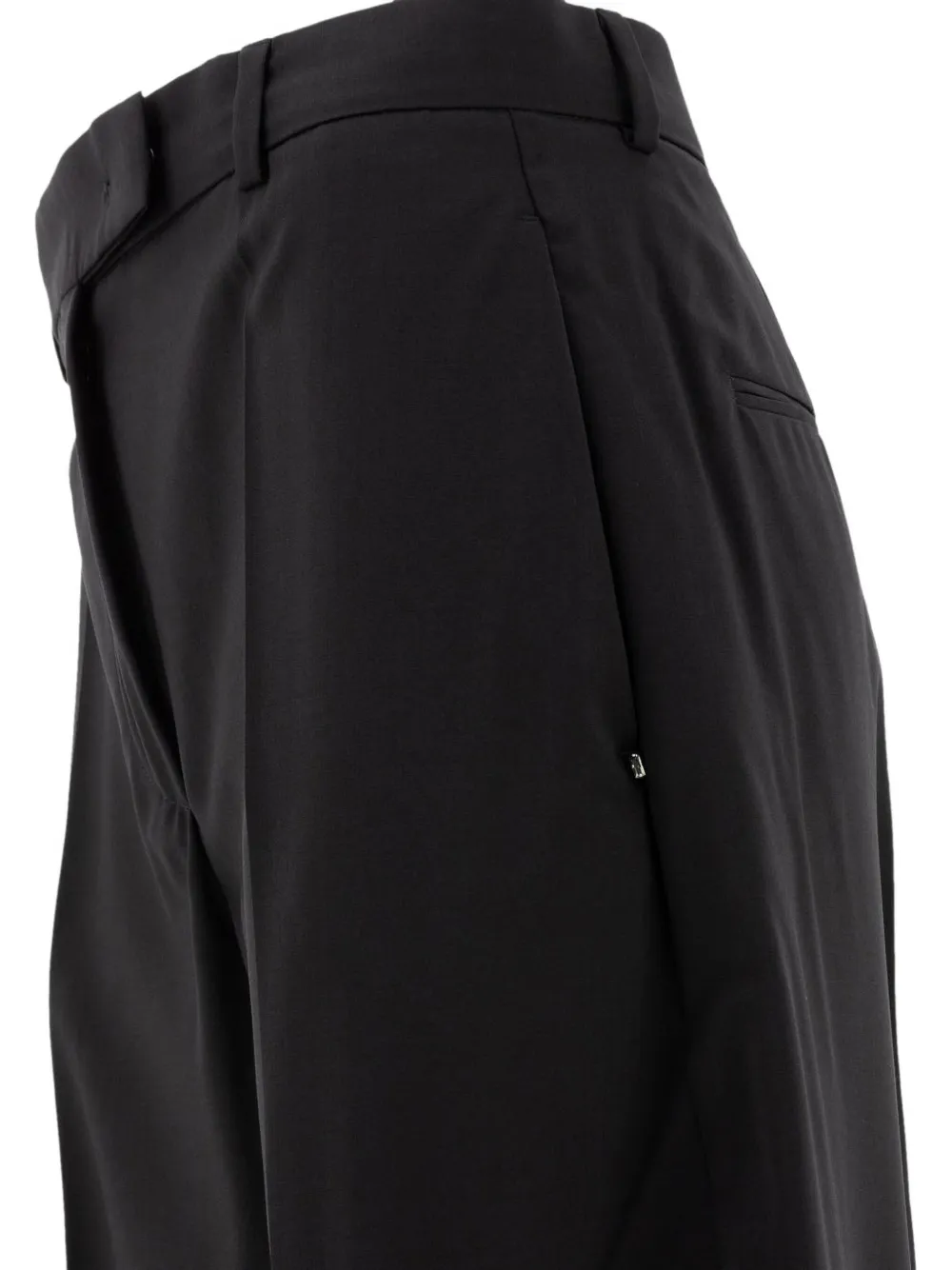 Max Mara pleated wool trousers Zwart