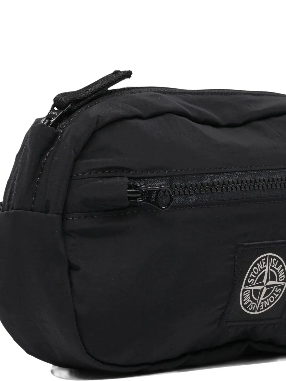 Stone Island Junior zip-fastening belt bag Zwart