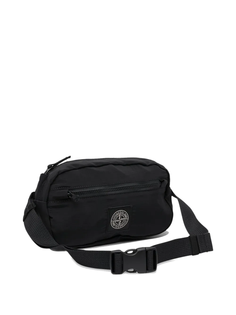 Stone Island Junior zip-fastening belt bag Zwart