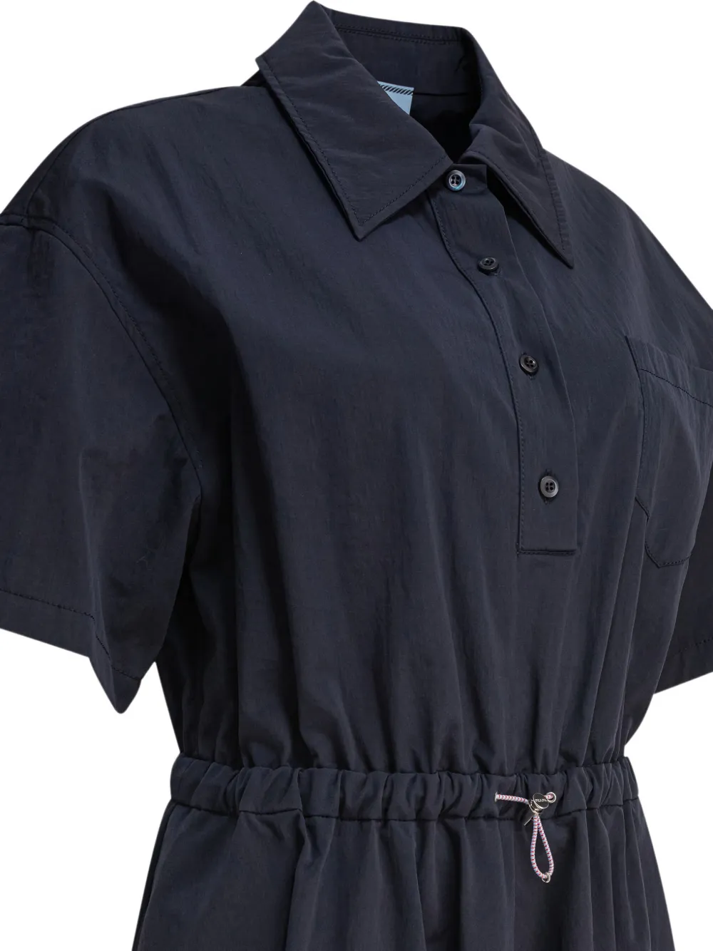 Prada short-sleeves midi dress Blauw