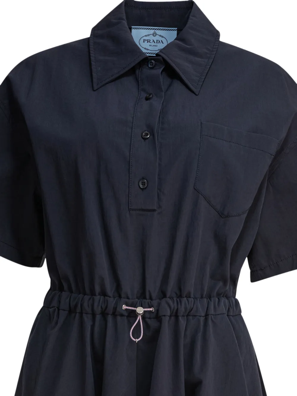 Prada short-sleeves midi dress Blauw