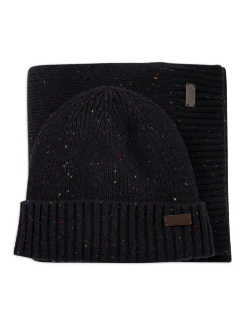 Barbour Set sciarpa e berretto a coste