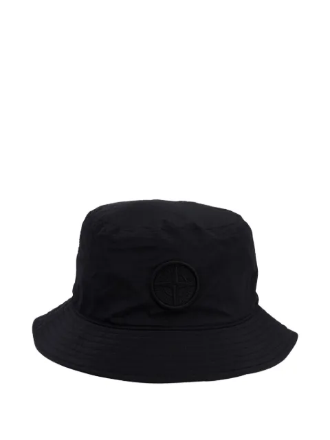 Stone Island Junior logo-patch bucket hat