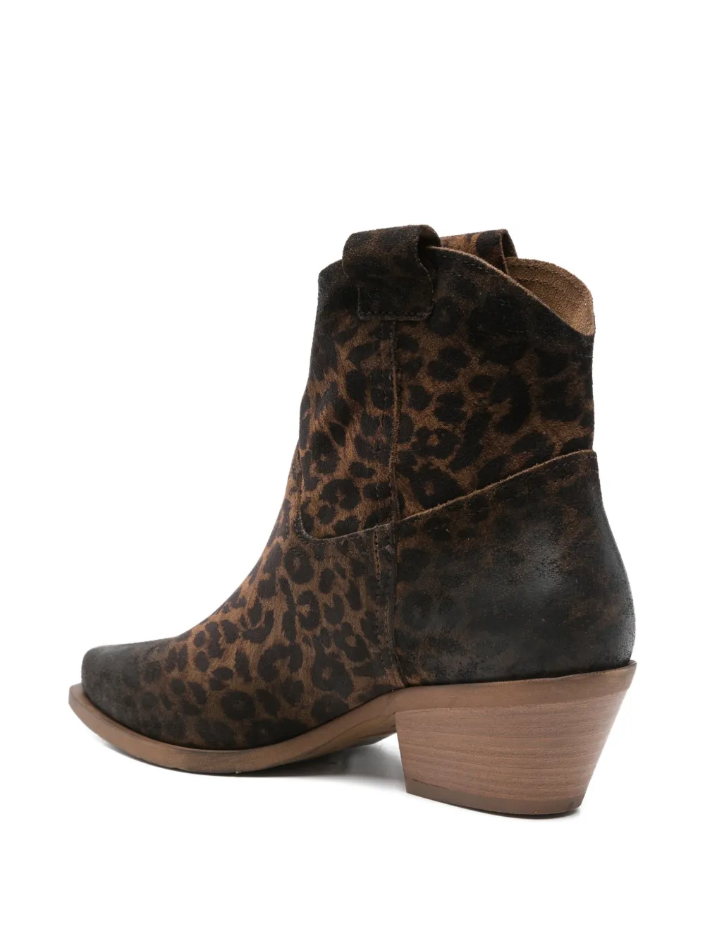 Metisse leopard-print boots Brown