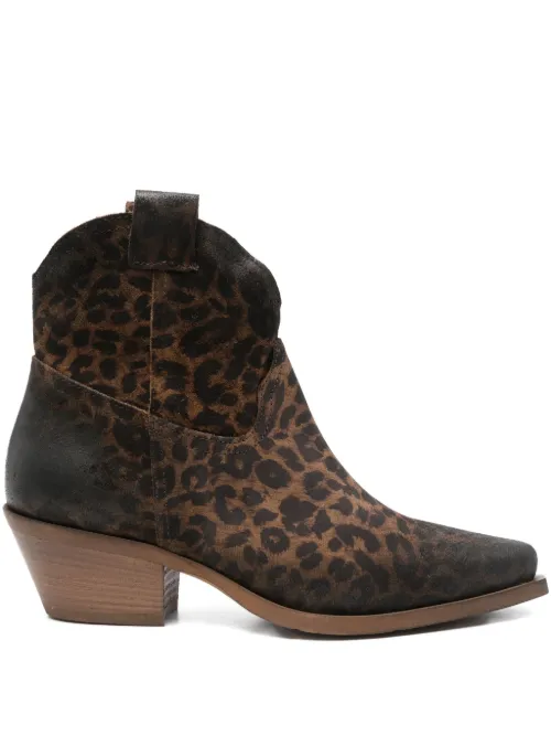 Bottes à imprimé léopard - Metisse - Modalova