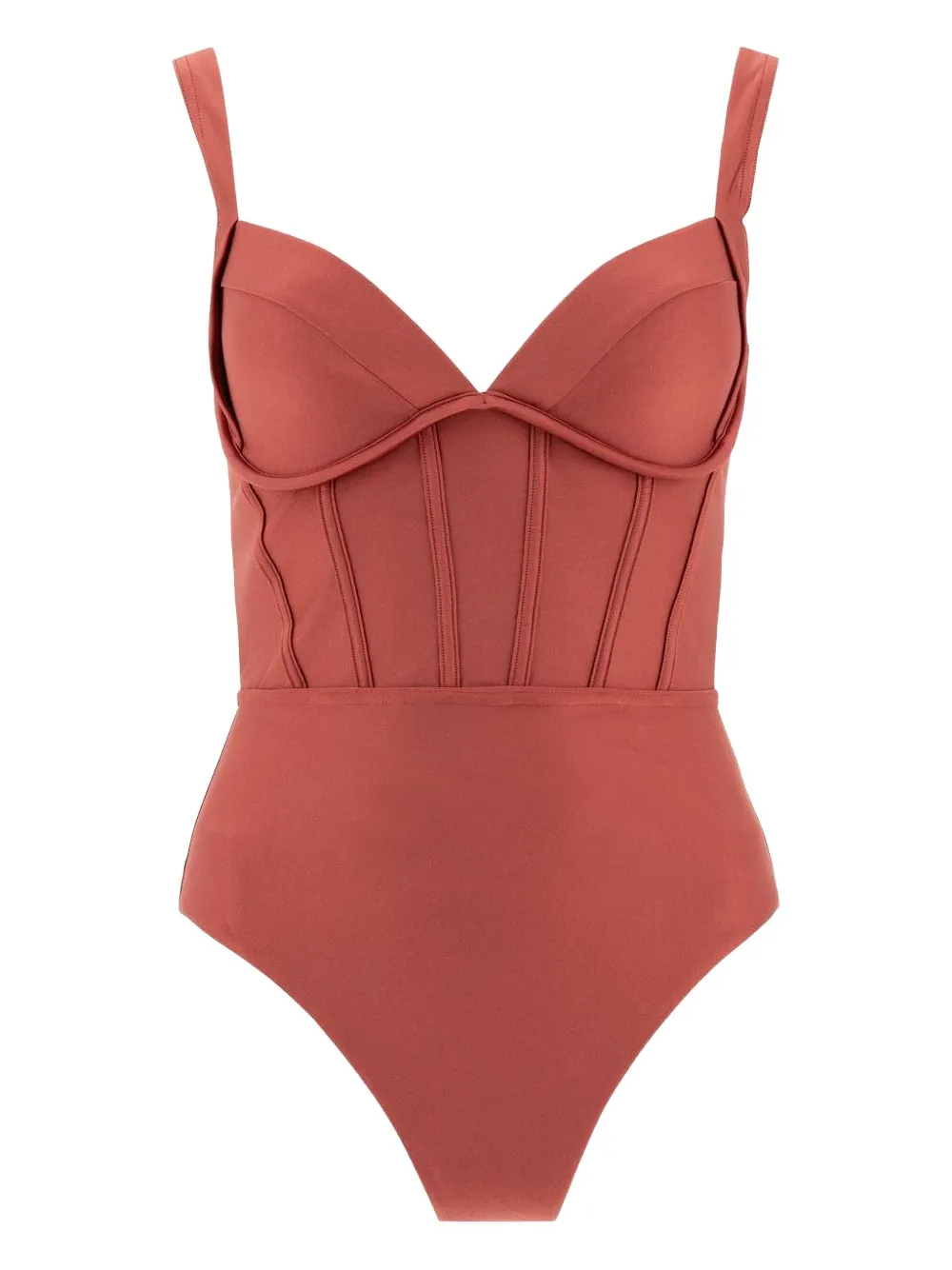 ZIMMERMANN Acacia badpak met korset-stijl Oranje