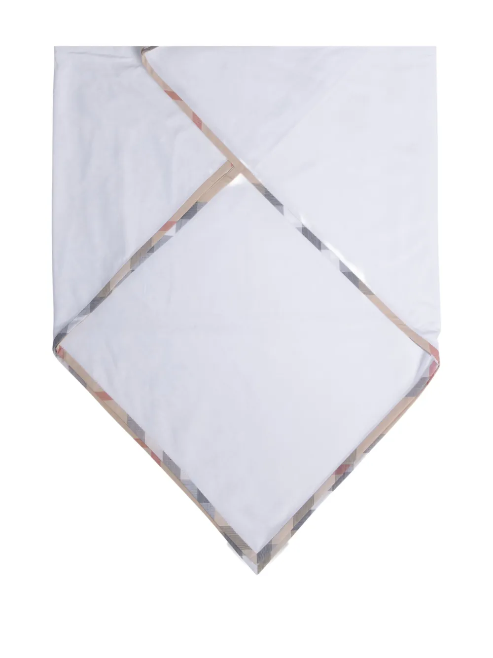 Burberry Kids check-trimmed cotton blanket Wit
