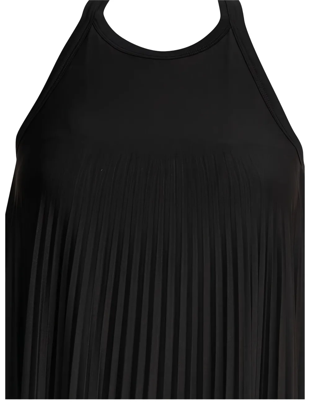 Max Mara halter-neck pleated dress Zwart