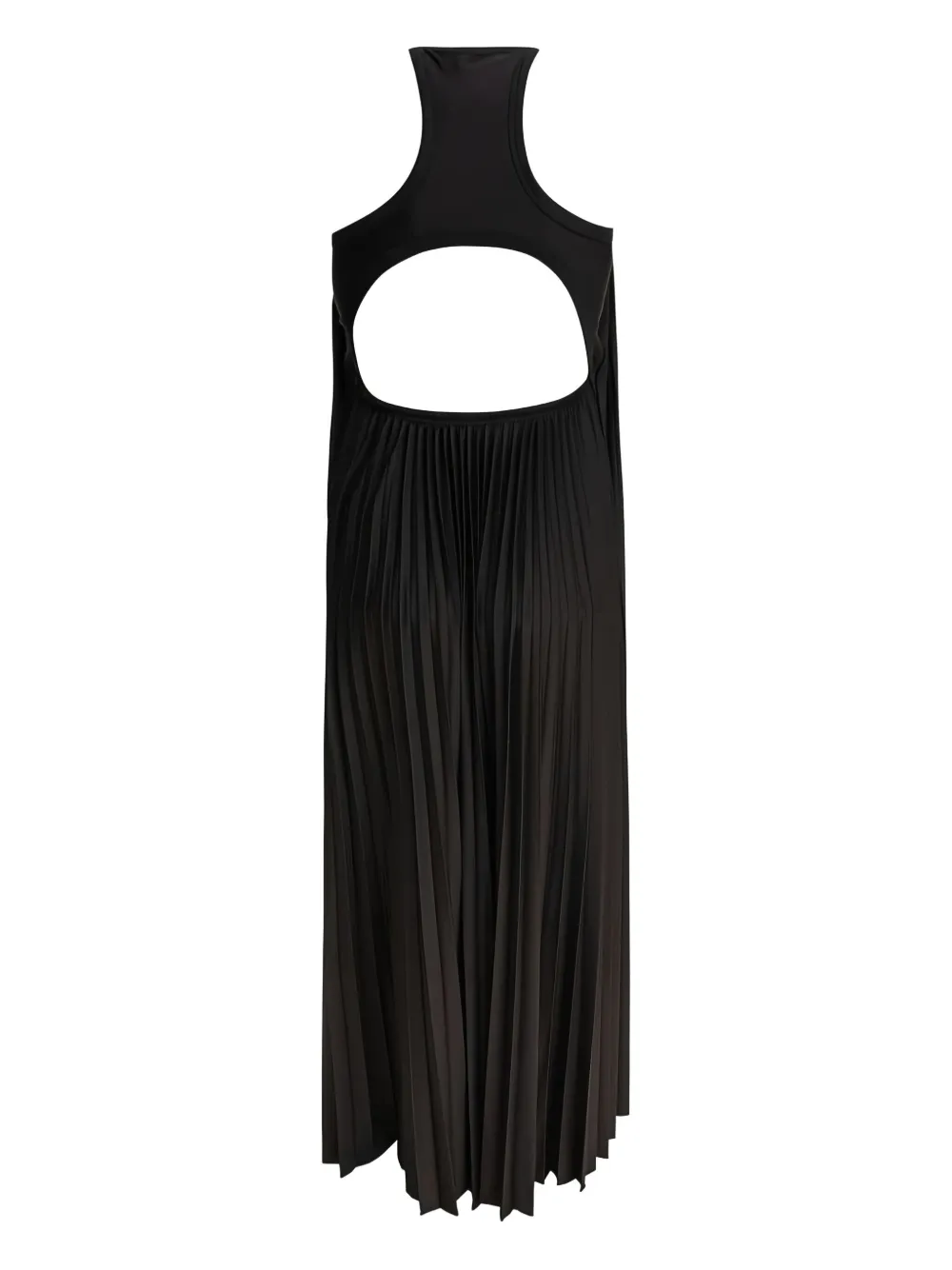 Max Mara halter-neck pleated dress Zwart