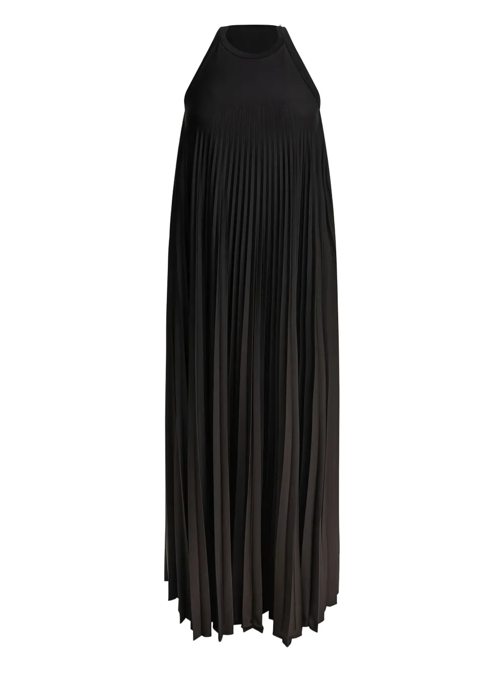 Max Mara halter-neck pleated dress Zwart