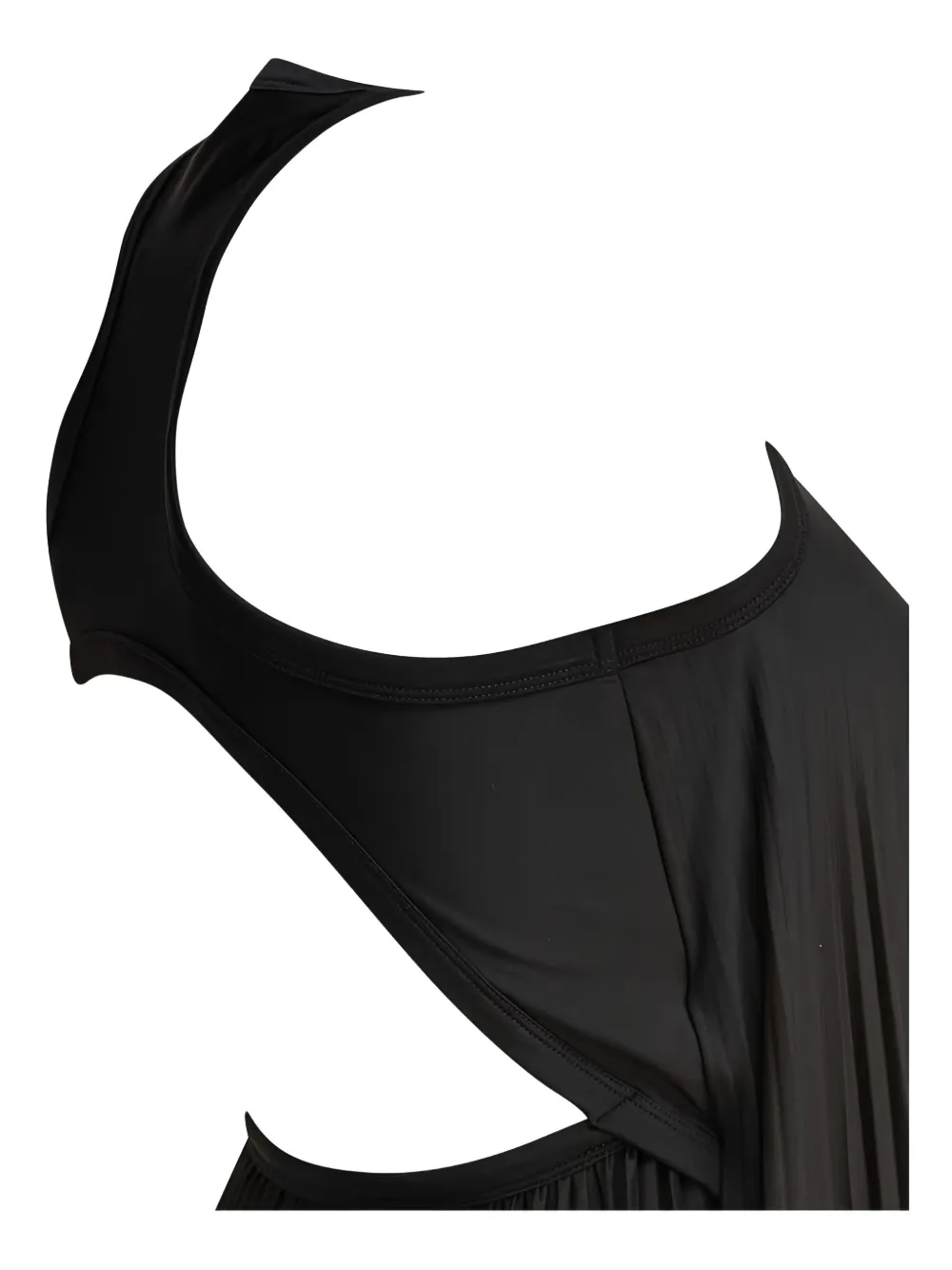 Max Mara halter-neck pleated dress Zwart