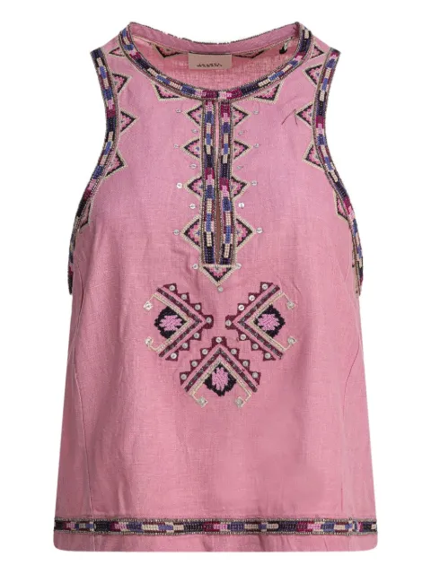 ISABEL MARANT embroidered sleeveless tank top