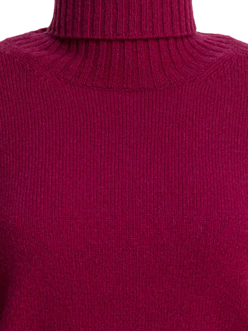 Kangra Cashmere Kangra Ribbed Turtleneck Knitwear In Rich Purple In Purple