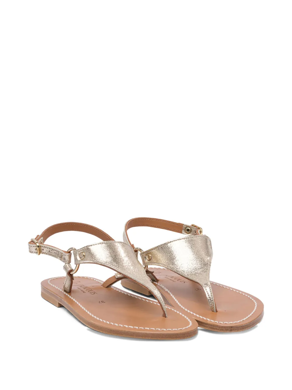 K. Jacques leather thong sandals Neutrals