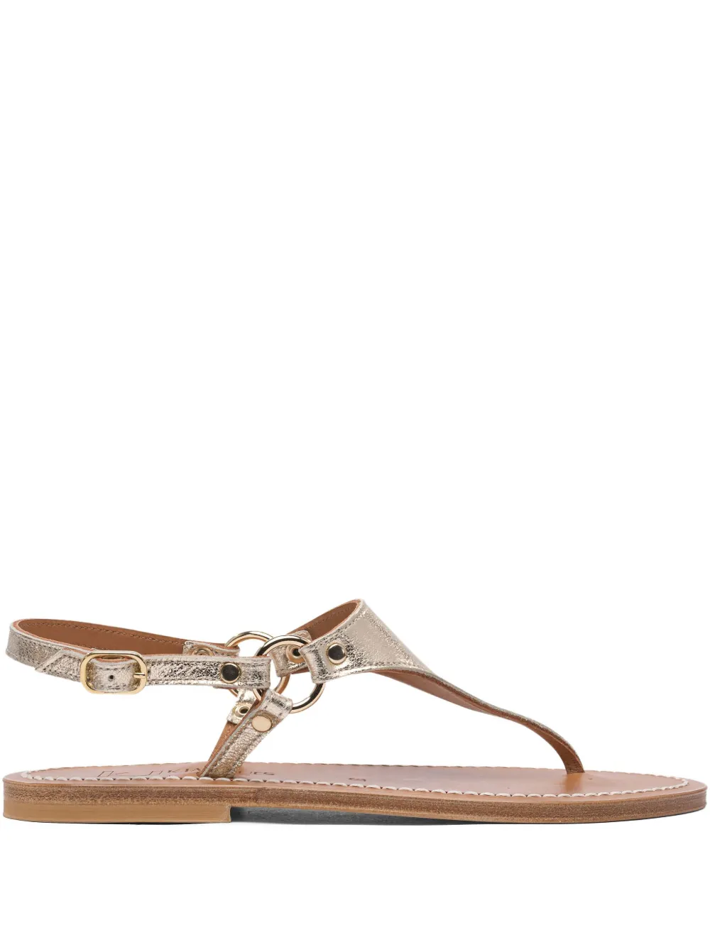 K. Jacques leather thong sandals Neutrals
