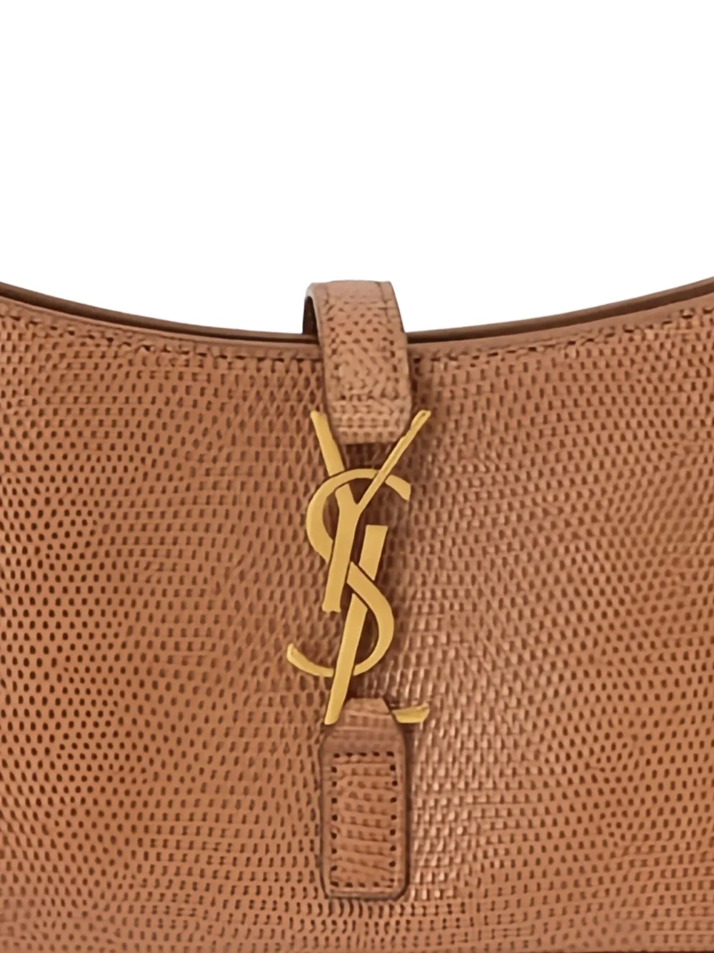 Saint Laurent Schoudertas met logoplakkaat - Bruin