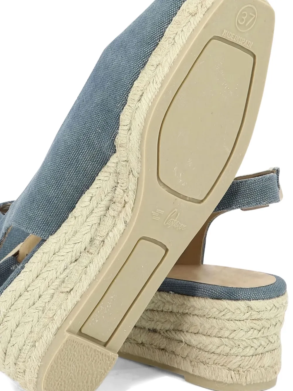 Castañer slingback wedge heeled espadrilles Blue