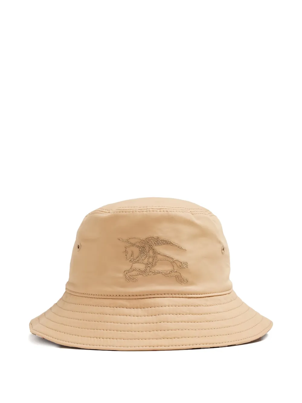 Burberry Kids embroidered-check bucket hat Beige