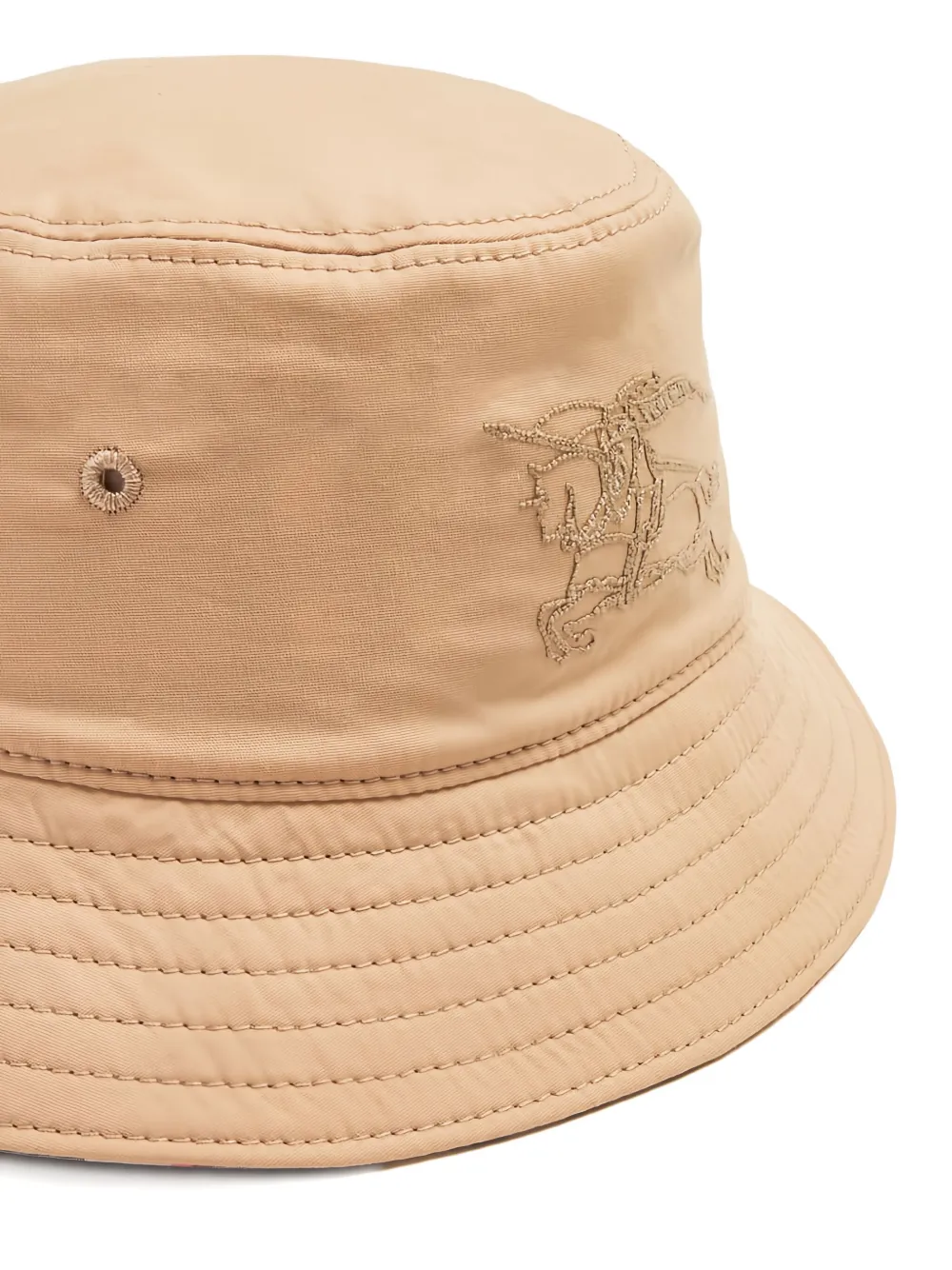 Burberry Kids embroidered-check bucket hat Beige