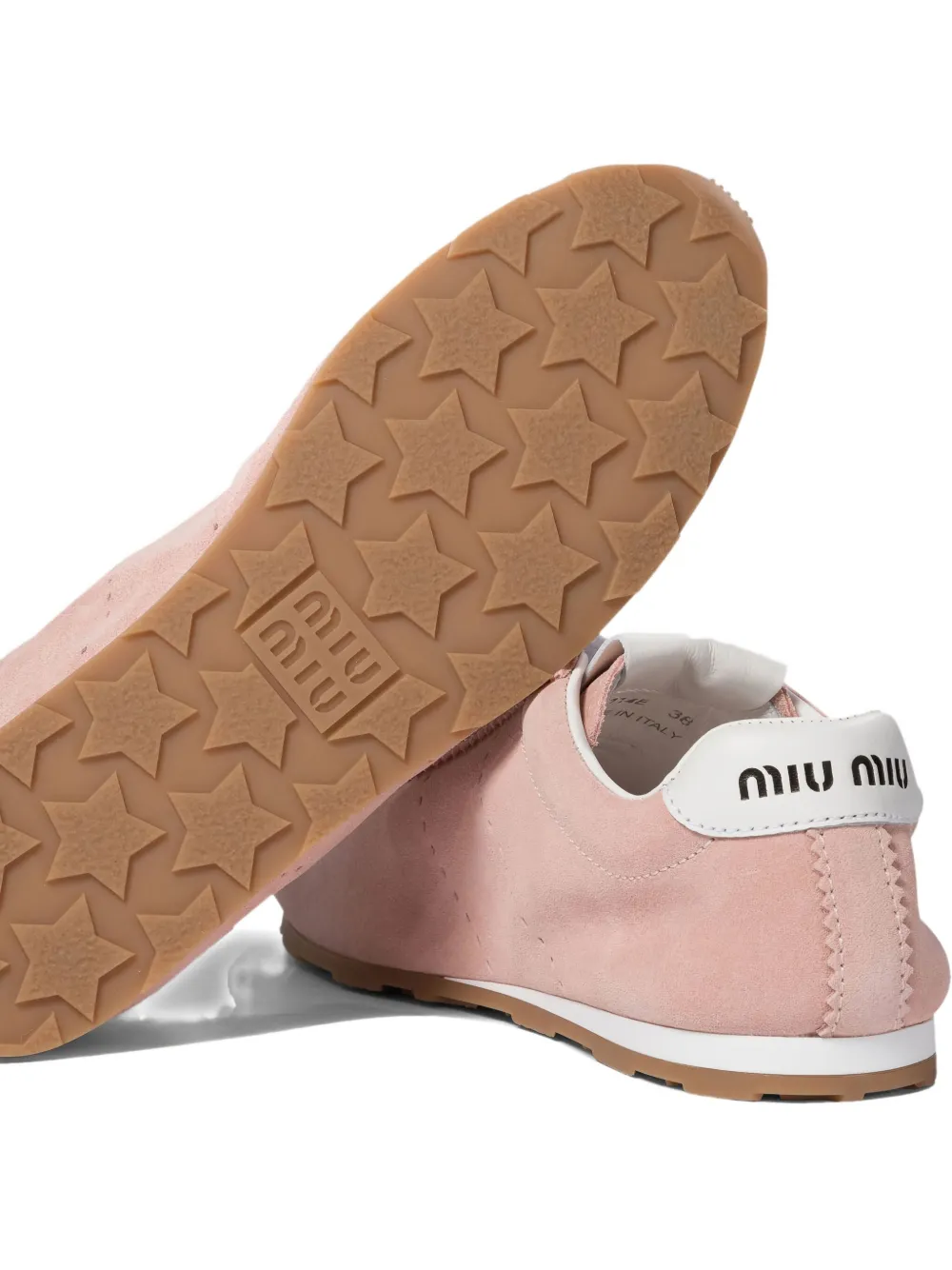 Miu Geperforeerde sneakers Roze