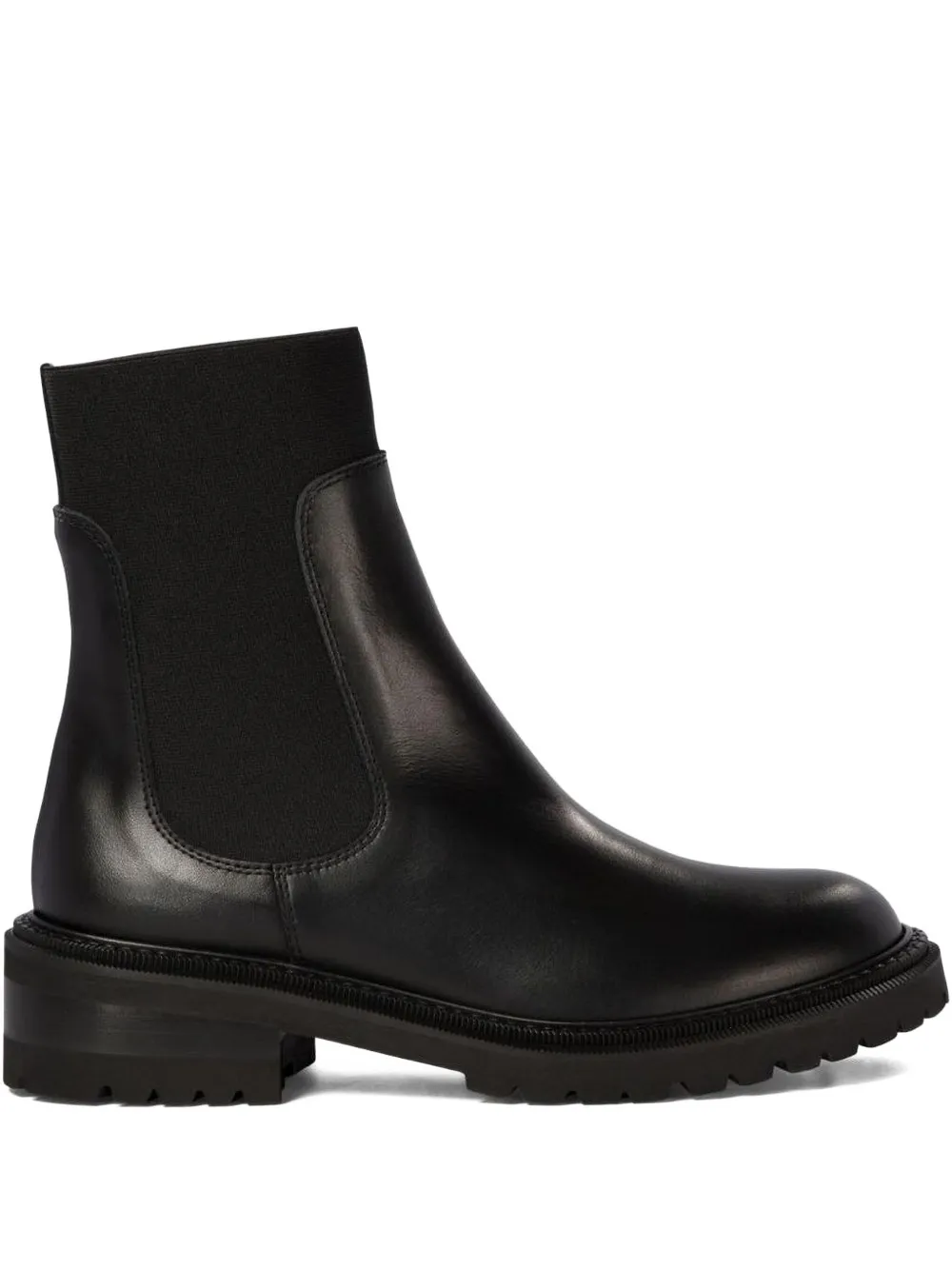 Via Roma 15 Santa Monica elastic-band chelsea boots Black