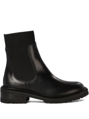 ショートブーツ・ブーティ VIA ROMA 15 FW25 Ankle boots (4470 SANTA MONICANERO) Via Roma 15 boot in black leather with gold 