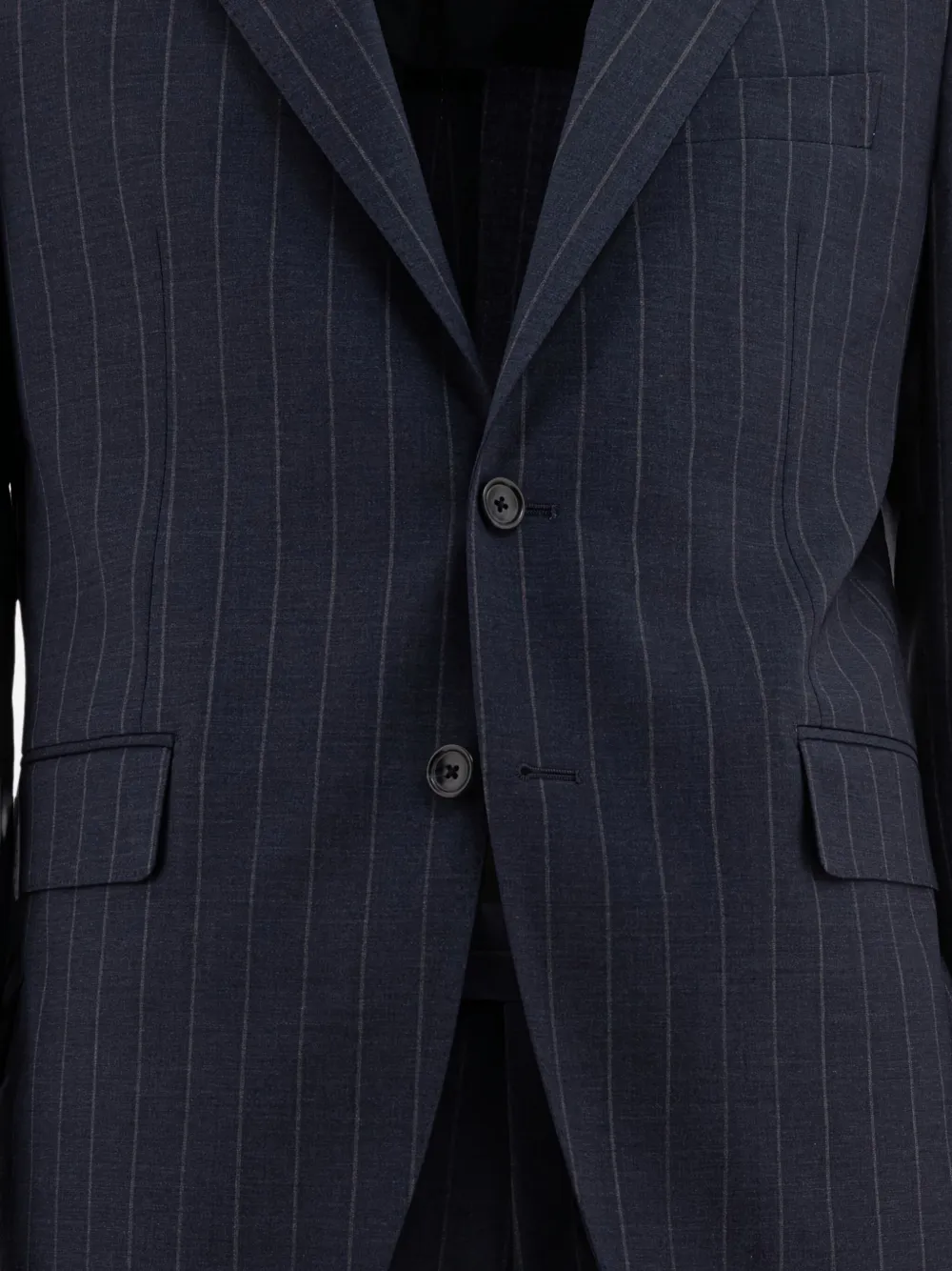 Tagliatore pinstripe wool suit Blauw