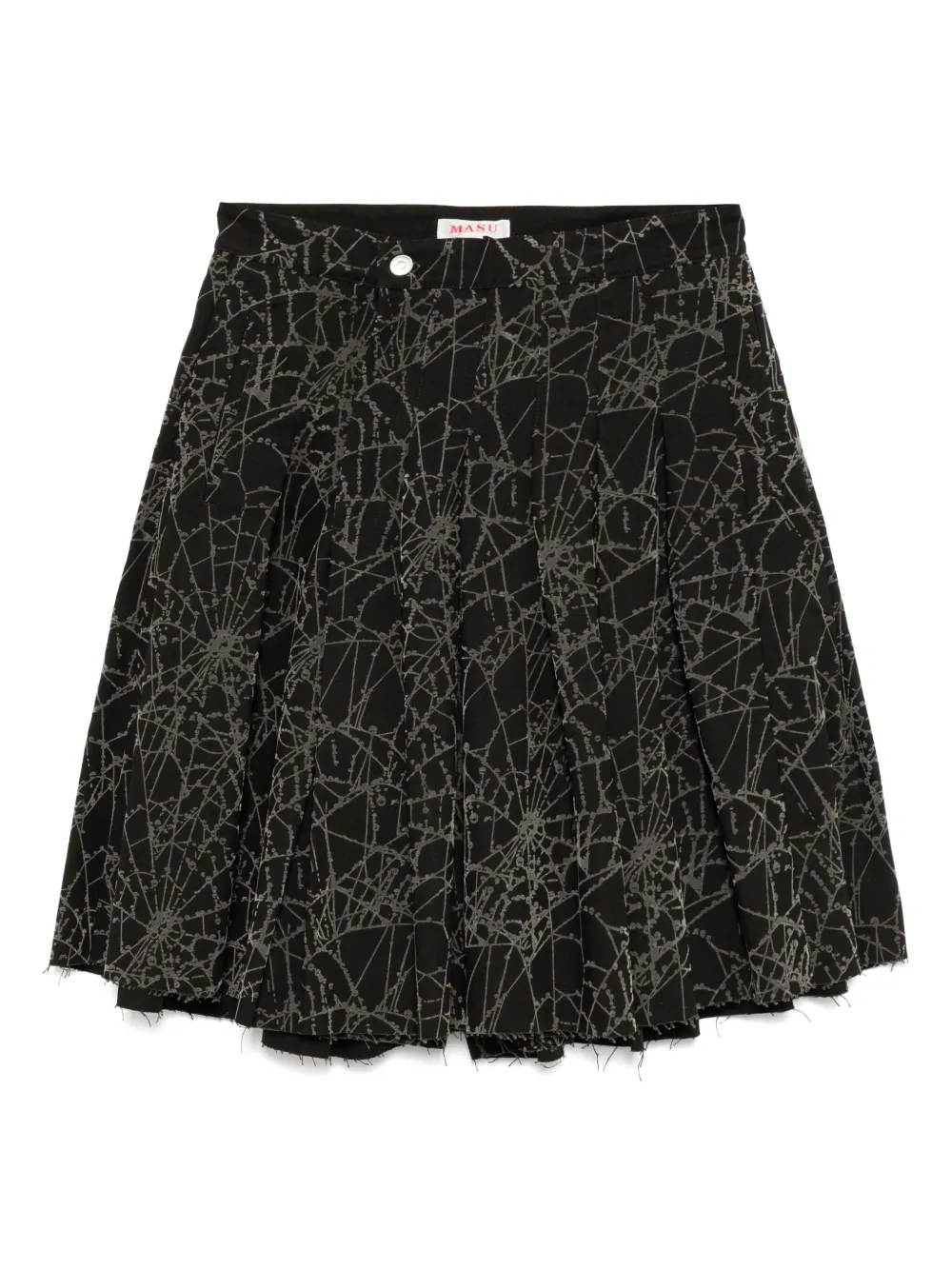 flocky-web pleated shorts