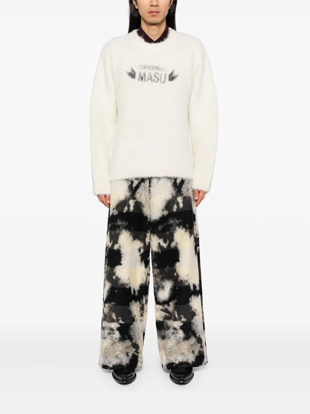 MASU bleached painter pants - Zwart