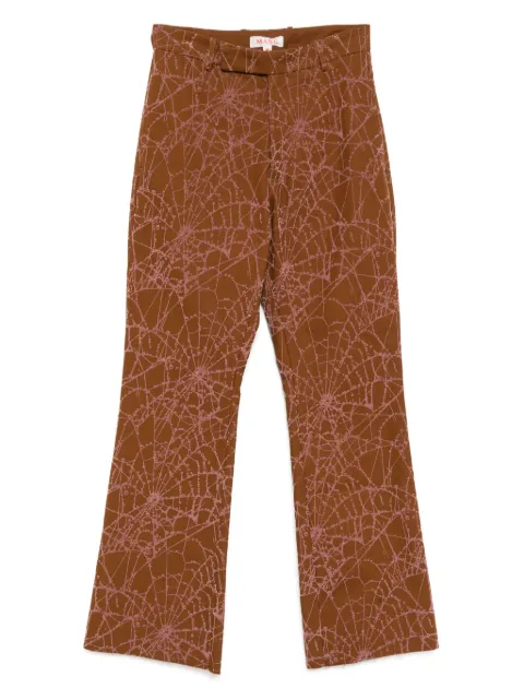 MASU Flocky Web Flare pants 