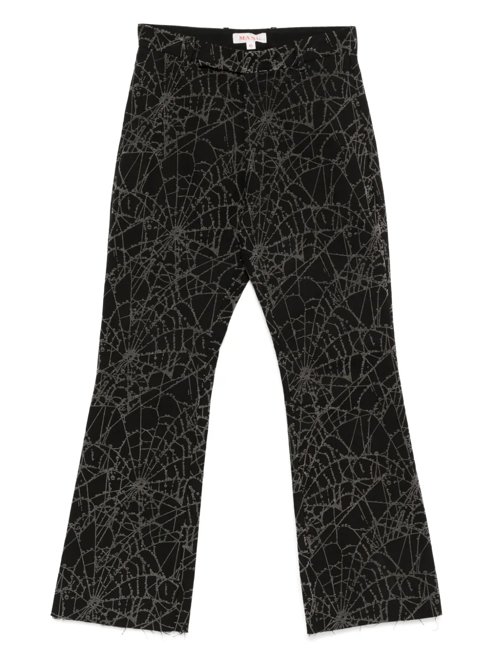 flocky-web flared trousers