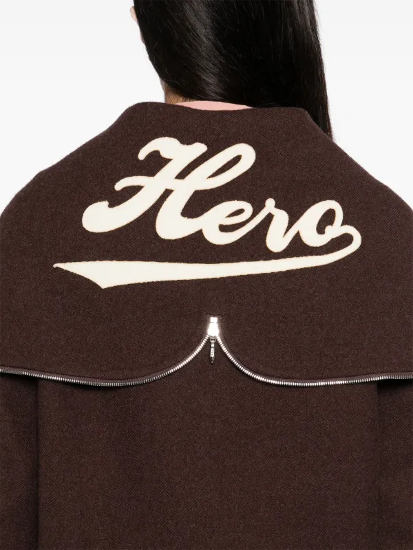 MASU バットカラー ジップ ジャケット | ブラウン | FARFETCH JP