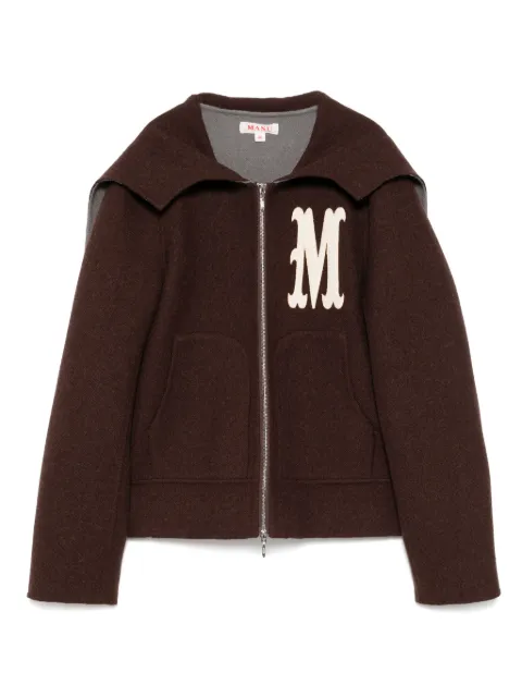 MASU bat-collar zip-up jacket