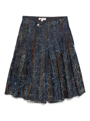 MASU flocky-web Pleated Shorts | Black | FARFETCH