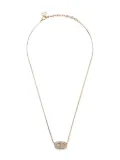 Christian Dior Pre-Owned 1980-1990s CD logo rhinestone necklace - Gold