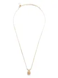 Christian Dior Pre-Owned 1980-1990s CD logo rhinestone necklace - Gold