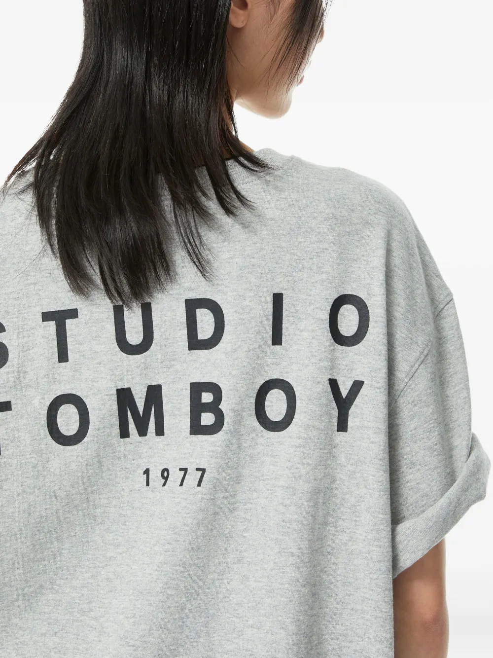 STUDIO TOMBOY T-shirt met logoprint Grijs