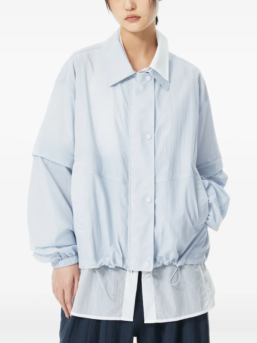 STUDIO TOMBOY drawstring-hem layered-sleeve jacket | Shirt Jackets | Image 2