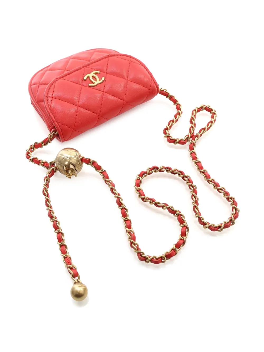 CHANEL Pre-Owned 2019 Quilted Lambskin Pearl Crush Waist Bag belt bag | Pre-Owned | Image 2