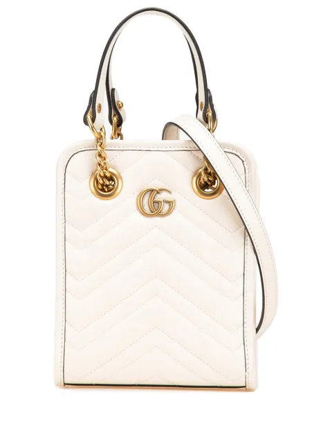 Gucci Pre-Owned 2016-2024 Mini GG Marmont Matelasse Leather satchel