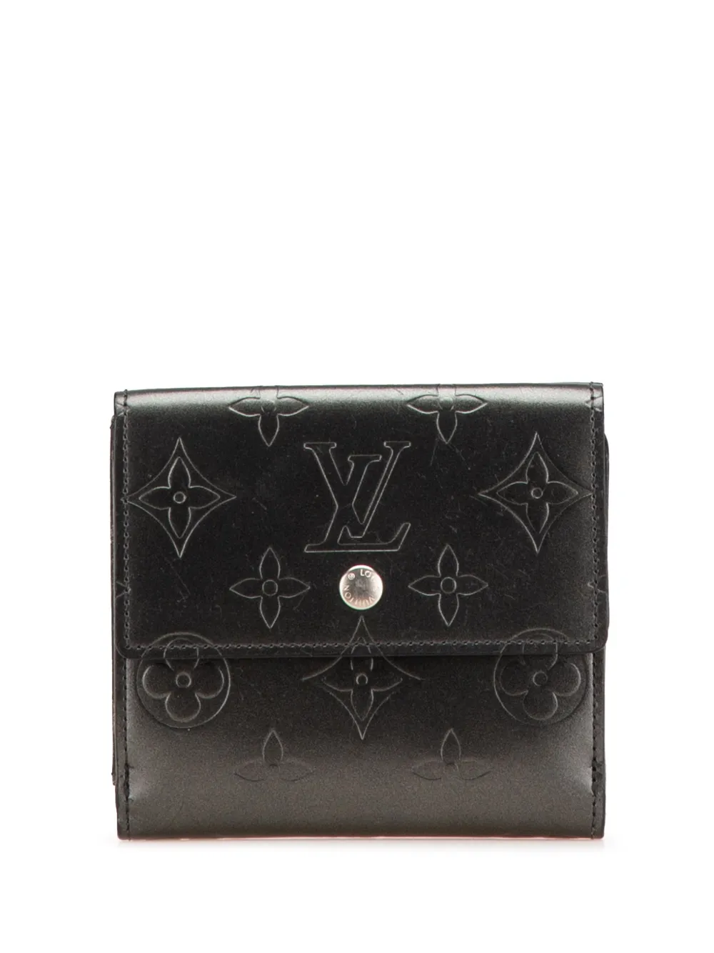 Louis Vuitton Pre-Owned 2002 Monogram Mat Portefuille Elise Trifold Wallet small wallets | Grey | Image 1