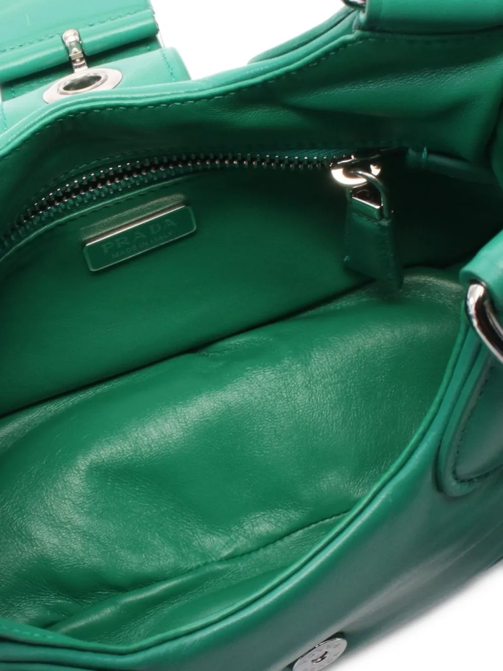 Pre-owned Prada Padded Leather Top Handle Bag