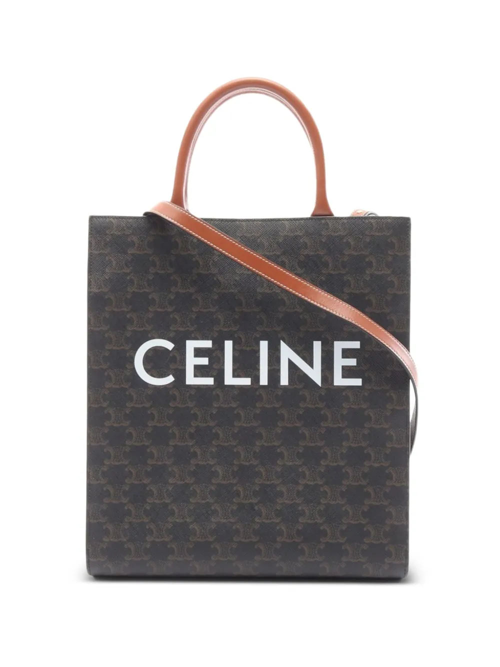 Céline Pre-Owned 2000s small Vertical Hippopotamus Triomphe two-way handbag | Black | Image 1