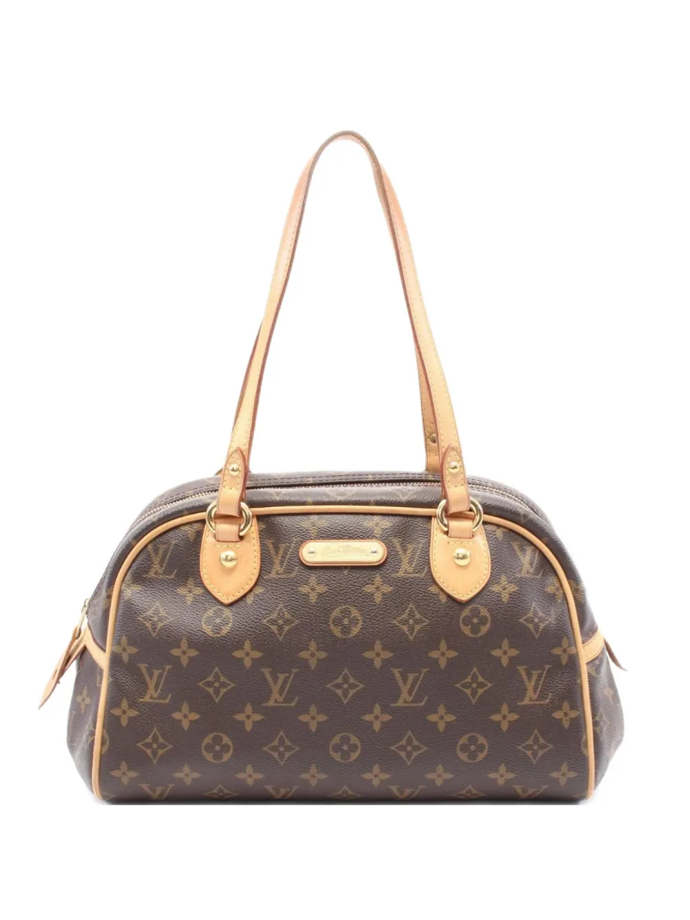 Louis Vuitton Pre-Owned 2008 Montorgueil leather shoulder bag | Brown | Image 1